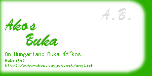 akos buka business card